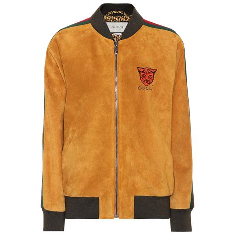 Gucci Embroidered Suede Bomber Jacket At 1stdibs Gucci Suede Bomber