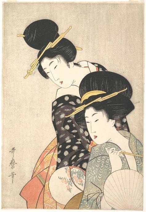 kitagawa utamaro two women japan edo period 1615 1868 the met