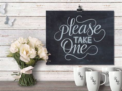 Wedding Chalkboard Sign Party Favors Sign Please Take One Hand