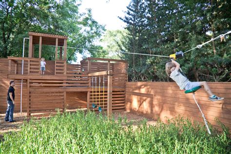 You can make a diy backyard project for your kids. Pretty wood playsetsin Landscape Traditional with ...