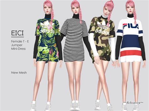 Eici T Shirt Jumper Dress By Helsoseira From Tsr • Sims 4 Downloads