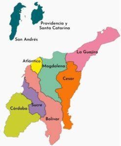 Departamentos De La Regi N Caribe De Colombia
