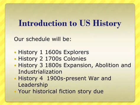 Ppt Introduction To Us History Powerpoint Presentation Free Download