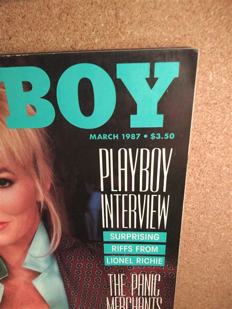 Vintage Playboy Magazine March 1987 Janet Jones Etsy