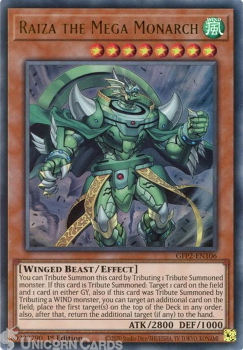 Gfp2 En106 Raiza The Mega Monarch Ultra Rare 1st Edition Mint Yugioh