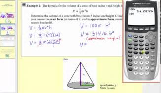 They are both equal to one third the base area times the height. Circumference, Volume of a Cone, Pythagorean Theorem (L1.5 ...