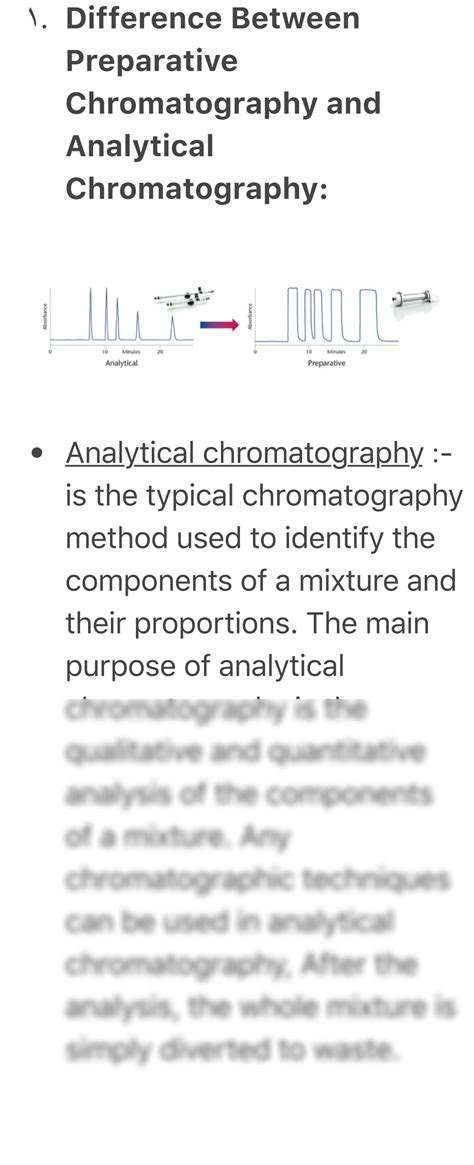 SOLUTION Difference Between Preparative Chromatography And Analytical