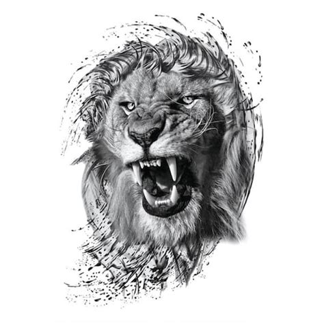 Roaring Lion Tattoo Sketch