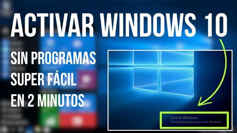 Activar Windows 10 Fácil Rápido Sin Programas En Sólo 2