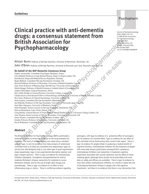 Pdf Clinical Practice With Anti Dementia Drugs A Consensus Statement