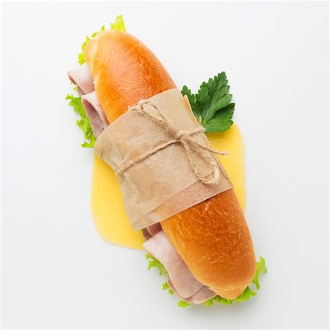 Premium Photo Close Up Of Wrapped Sandwich