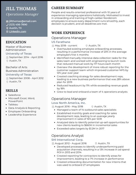 7 Business Resume Samples Plus Free Word And Docs