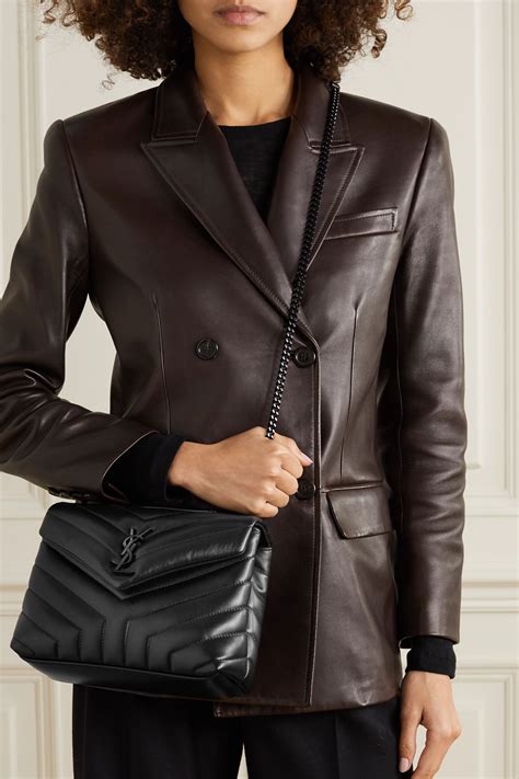 Black Loulou Small Quilted Leather Shoulder Bag Saint Laurent Net A
