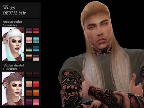 Sims 4 Hairs The Sims Resource Wings Oe0712 Hair Retextured By Jenn