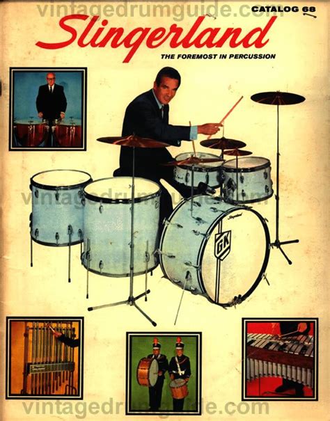 Slingerland Drum Catalog Cover 1967 Vintage Drums Drums Logo Drums