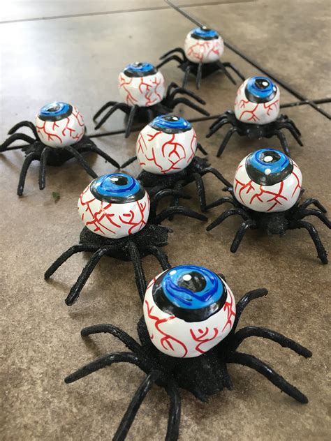 Creepy Spider Art Eyeball Orb Halloween Prop Spider Art Spooky Eyeball