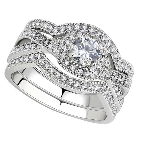 Https://techalive.net/wedding/cubic Zirconia Stainless Steel Wedding Ring Sets