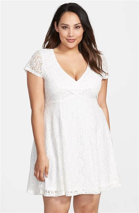 jessica simpson kaitleen lace fit and flare dress plus size nordstrom