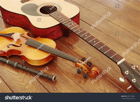 Guitar Violin And Flute Stock Photo 281702861 Shutterstock