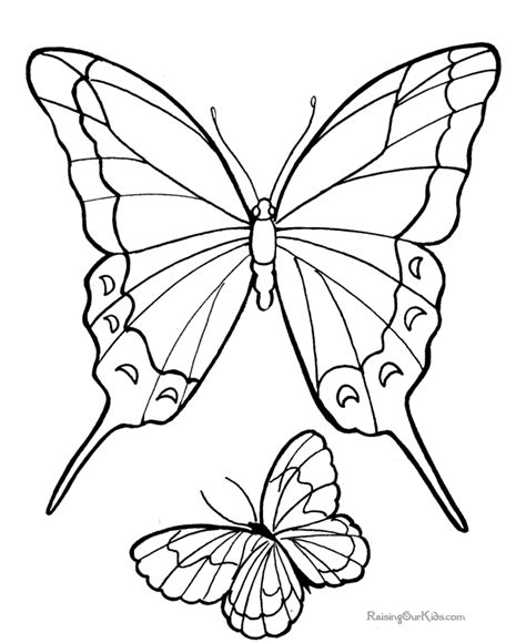 Free printable spring coloring pages. Butterfly Picture to Print and Color