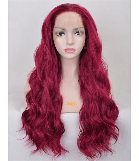 Magenta Red Lace Front Wig Lace Front Wigs Uk Star Style Wigs