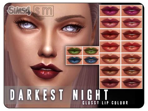 Here Is A Set Of Gothic And Highly Pigmented Lip Colours For Your Sims