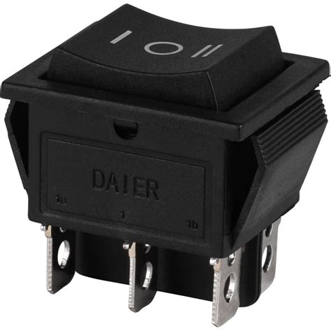 Dpdt 3 Position Momentary Rocker Switch 20a 125 Vac With Center Off