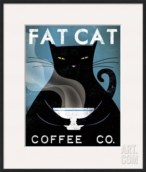 Cat Coffee By Ryan Fowler City Framed Art Framed Art Prints Framed