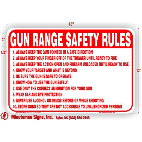 Gun Range Safety Rules Sign No Trespassing Signs