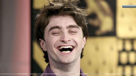 Laughing Celebrities Daniel Radcliffe Laughing Eyes Closed Face