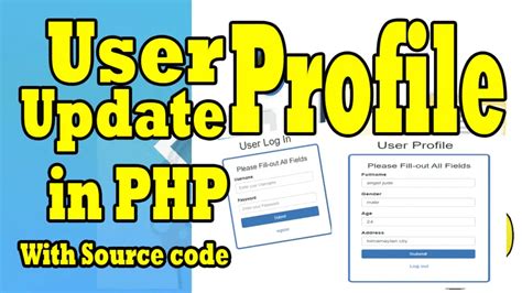 Simple User Profile With Update Profile Info Using Phpmysql Video