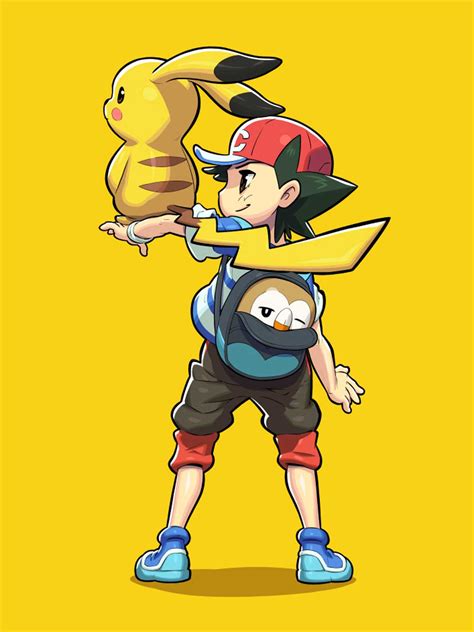Wallpaper Pokemon Ash Ketchum Pikachu 1200x1600 Shinigamirukia