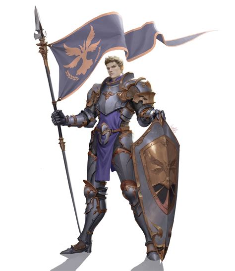 Knight Gwang Beom Kho Knight Armor Fantasy Character Design