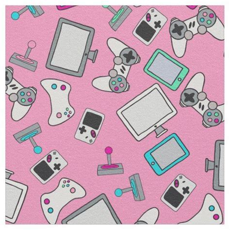 Gamer Girl Video Games Gaming Pink Fabric In 2021 Gamer Wallpaper