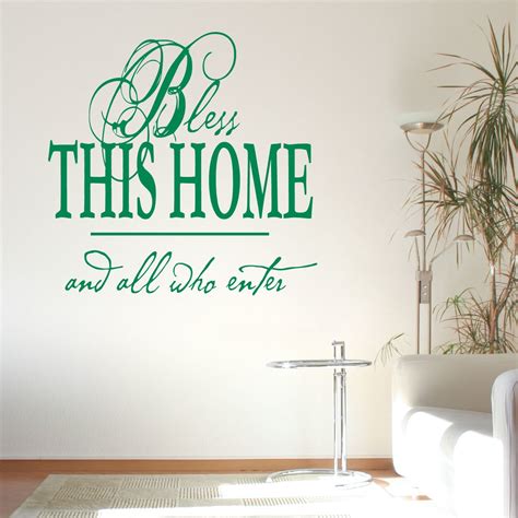 Bless This Home Quote Wall Sticker Decal World Of Wall Stickers