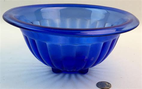 Lot Vintage Hazel Atlas Cobalt Blue Mixing Bowl