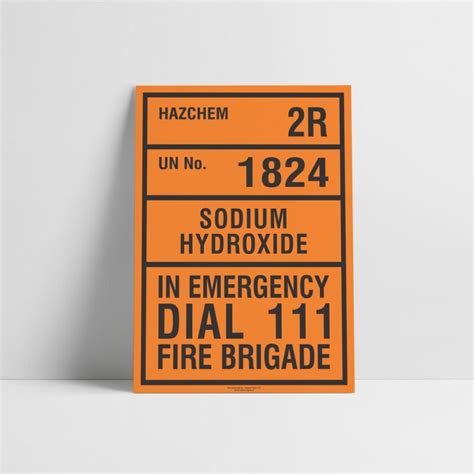 Sodium Hydroxide Hazchem Sign Hazchem Sign Hazard Signs Nz