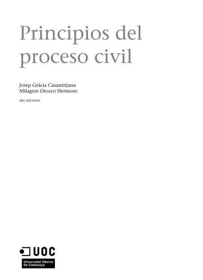 Principios Del Proceso Civil Principios Del Proceso Civil