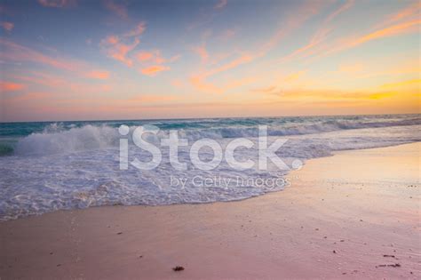 Beautiful Sunrise Over The Ocean Stock Photos