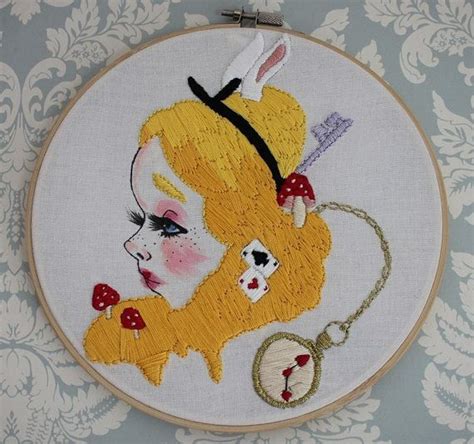 Alice In Wonderland Embroidery Inspired By Squid Vishuss Embroidery