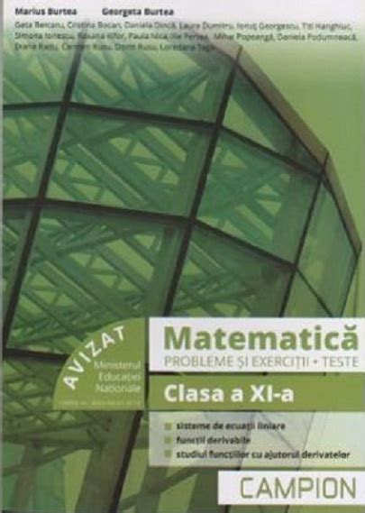 Matematica Probleme Si Exercitii Teste Pentru Clasa A Xi A