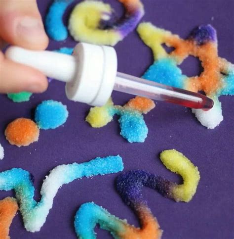 Glue Salt Watercolor Kids Art Projects Arts And Crafts For Kids