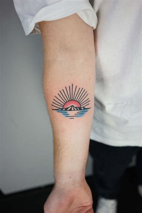 Sunshine Sunrise Tattoo Tattoos Landscape Colortattoo