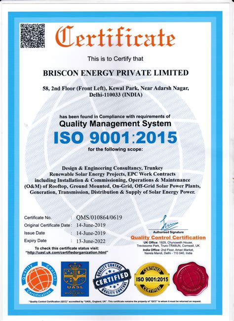 Our Iso Certification