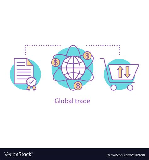 International Trade Concept Icon Royalty Free Vector Image