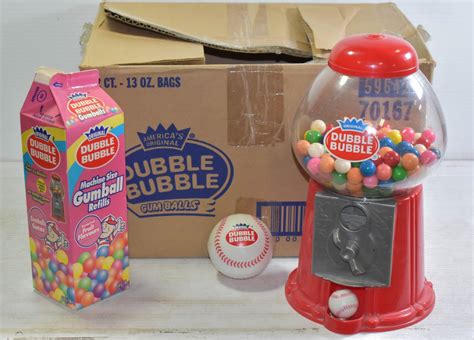 Vintage Dubble Bubble Gumball Machine With Box Lot