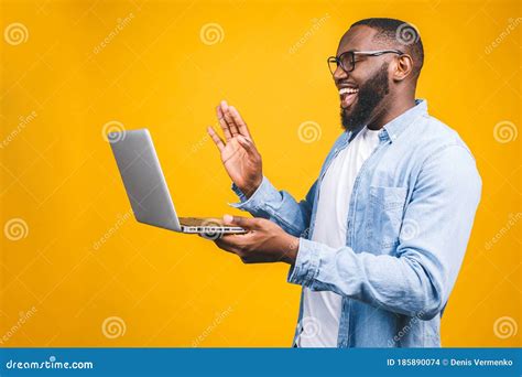 18356 Happy African Man Laptop Stock Photos Free And Royalty Free