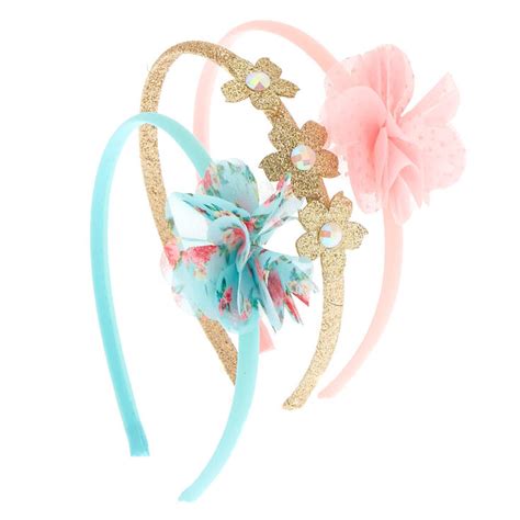 Claires Club Floral Headbands 3 Pack Claires Us