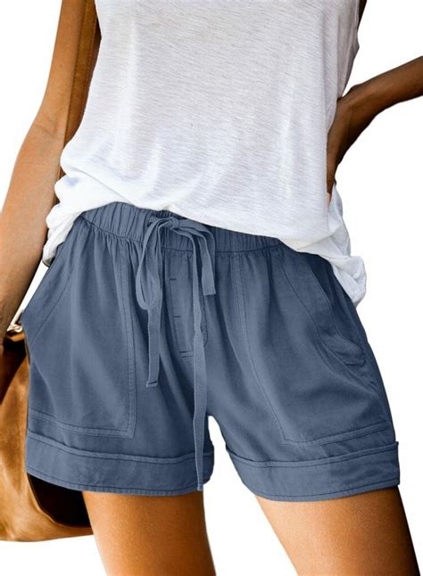 Womens Summer Comfy Drawstring Elastic Waist Shorts Product Testing Group