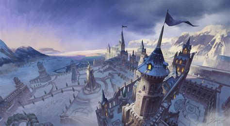 Winter Castle By Tian Dm Buildings Artwork Fantasy Landscape